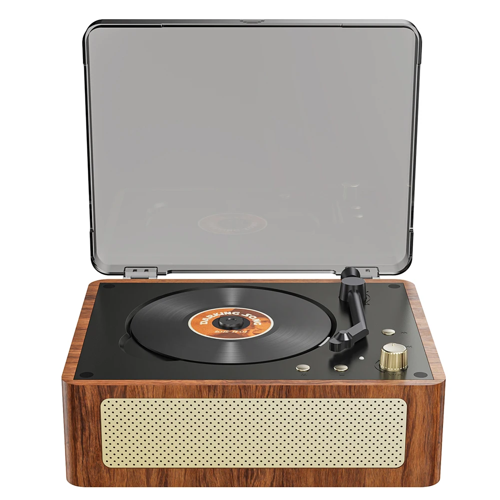 Reproductor de CD Retro, Compatible con Bluetooth, reproductor de CD inalámbrico recargable, AUX de 3,5mm, reproductor de CD de escritorio, decoración del hogar - imagen 2