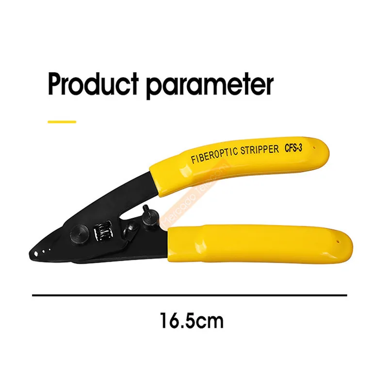 Kit de combinación de herramientas pelacables de fibra óptica CFS-3 Pelacables de fibra óptica de tres puertos o pelacables de cuero - imagen 4