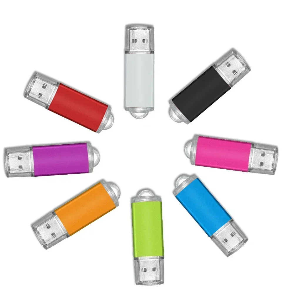 100 unids/lote logotipo gratis unidad Flash USB de metal 128GB 64GB 32GB 8GB 4GB memoria Flash USB Stick pen drive 128mb 512mb PenDrive 2,0 - imagen 3