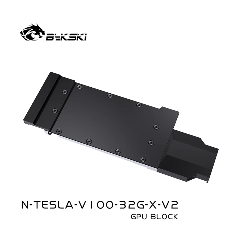 Bykski-bloque de agua GPU para NVIDIA TESLA V100-32G, tarjeta FHHL, radiador de refrigeración de cobre, N-TESLA-V100-32G-X-V2 - imagen 4