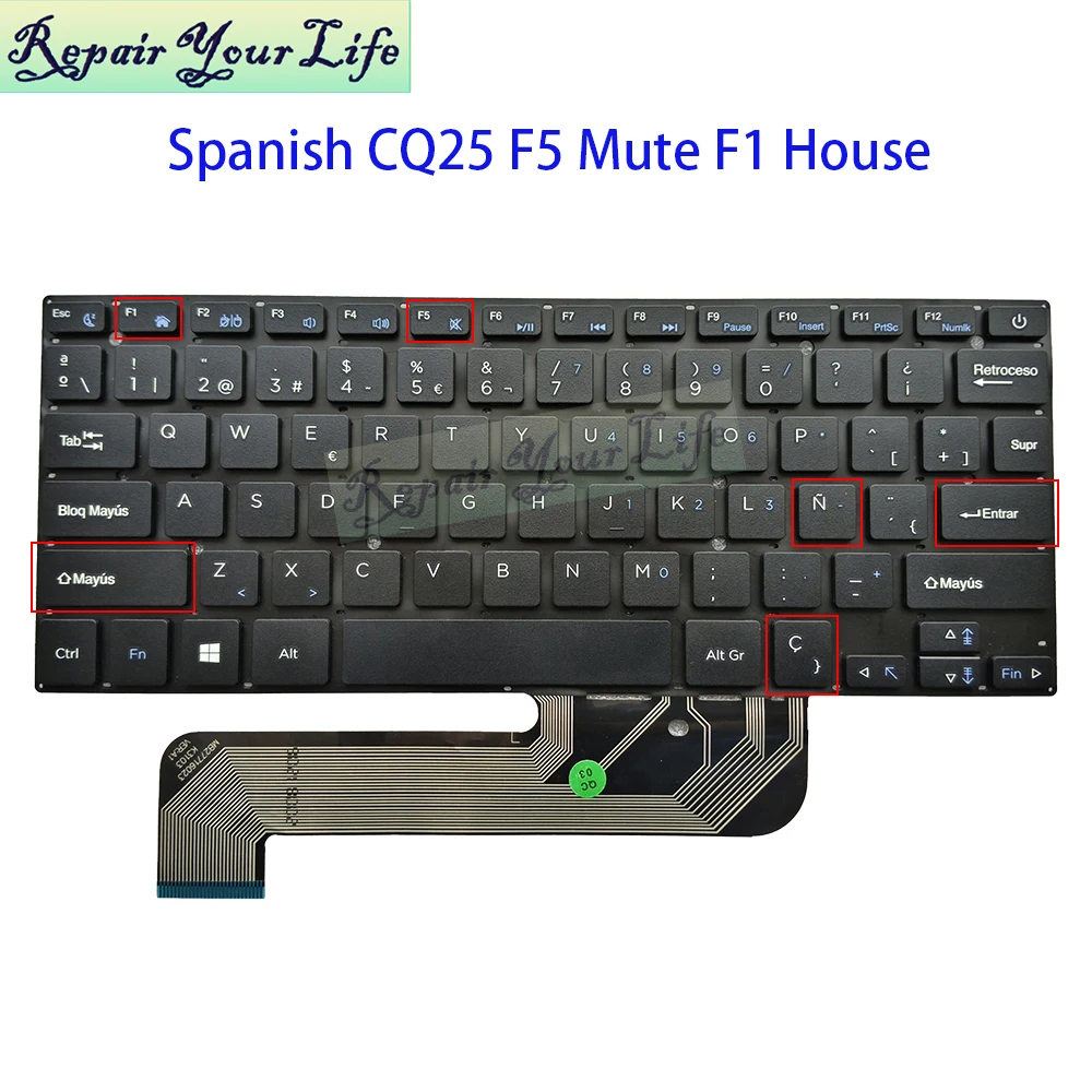 Teclado español para Compaq Presario 420 CQ25 CQ-25 PRIDE-K3305 MB27716023 YMS-0186-A XK-HS002 SP ES España Notebook Teclado nuevo - imagen 4