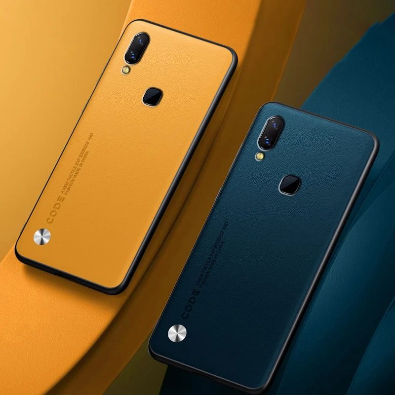 Funda de cuero PU de lujo para Vivo Y85, funda trasera de silicona mate a prueba de golpes, funda de teléfono de protección completa para Vivo V9 Youth Z1 Z3X - imagen 3