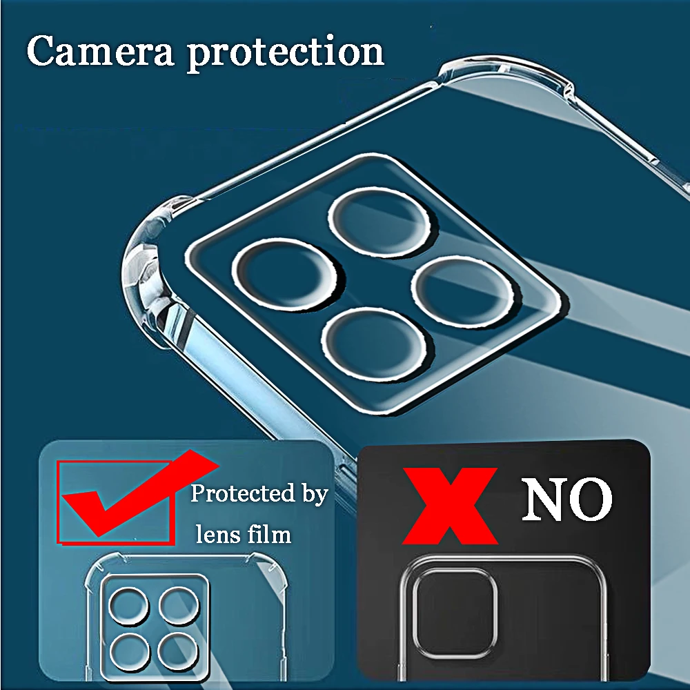 Funda blanda de silicona transparente a prueba de golpes para Xiaomi Mi 15 14 14T 13 13T 12 12X 12S 12T 11 11T Pro Lite 5G funda transparente - imagen 3