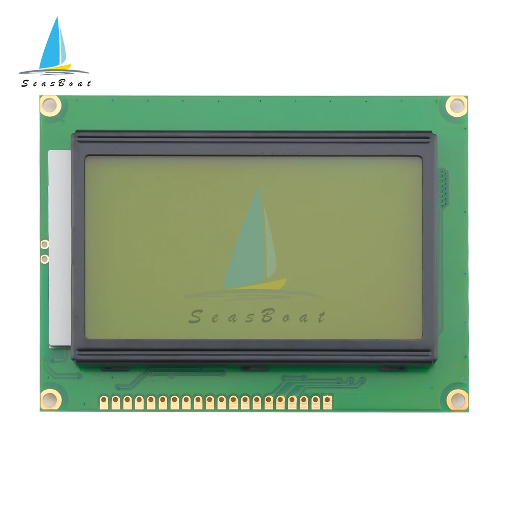 Módulo LCD 12864, pantalla azul, amarilla y blanca, módulo de pantalla LCD de 8x4 caracteres, controlador AIP31020, 3,3 V, 5V, puerto paralelo de una sola fila - imagen 4