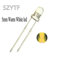 LED de 5 mm Blanco Cálido Transparente de Alta Luminosidad
