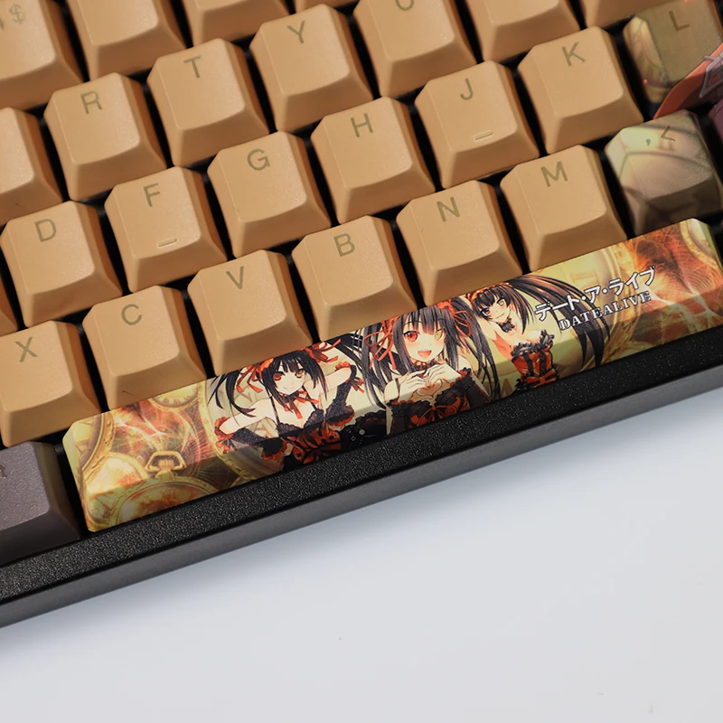 108 teclas PBT Dye Subbed Keycaps dibujos animados Anime Gaming Key Caps pesadilla fecha un vivo retroiluminado Keycap para teclado de diseño ANSI - imagen 2