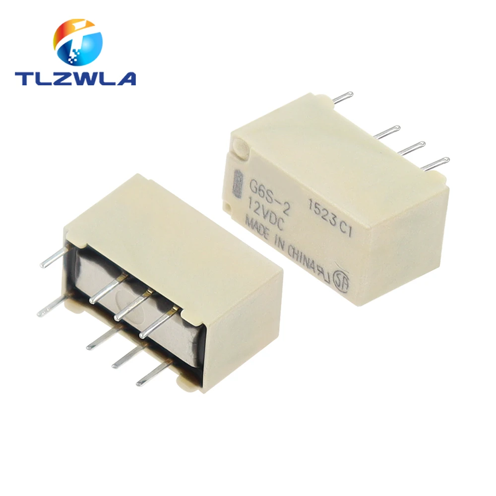 5 uds nuevo G6S-2 5VDC 12VDC 24VDC relé de señal 8Pin DC 5V 12V 24V 2A Mini relés de interruptor de señal - imagen 2