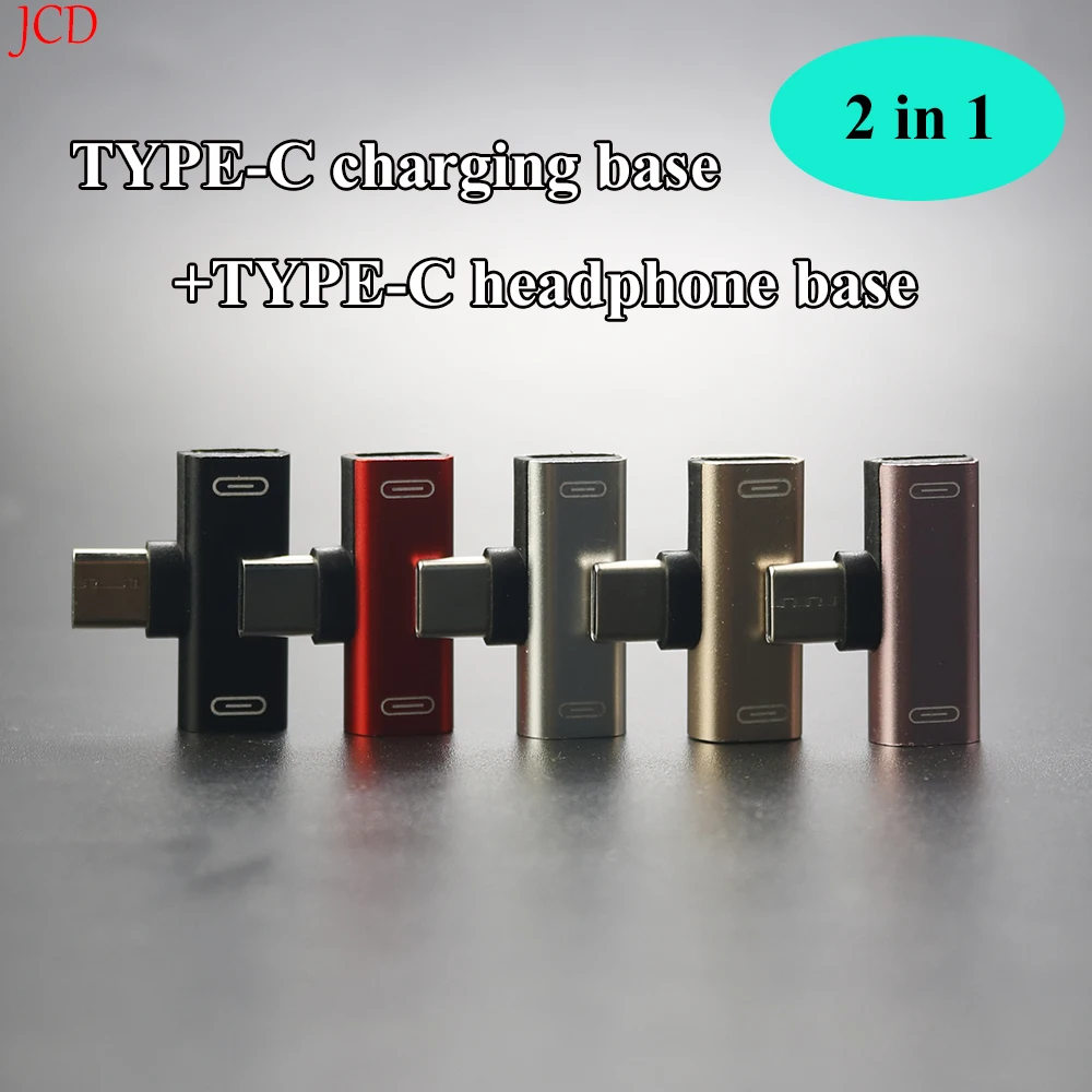 Divisor USB tipo C para auriculares, 1 piezas, 2 en 1, macho a hembra tipo C Dual, adaptador de cargador - imagen 2