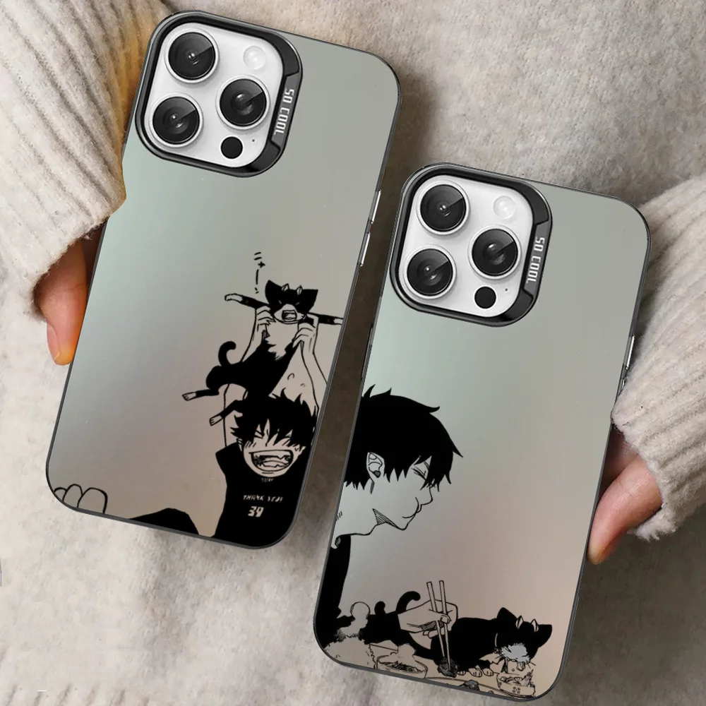 Funda de teléfono Anime Ao no Exorcist Okumura Rin para iPhone 16 15 14 13 12 11 Pro Max X XR XSMAX 8 7 Plus, funda trasera mate a prueba de golpes - imagen 4