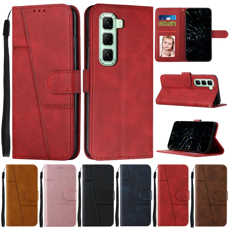 Para Infinix Hot 60 Pro Plus funda con tapa tipo billetera para Coque Infinix Hot 60 Pro + Hot60 60i 60Pro Plus funda protectora para teléfono Fundas