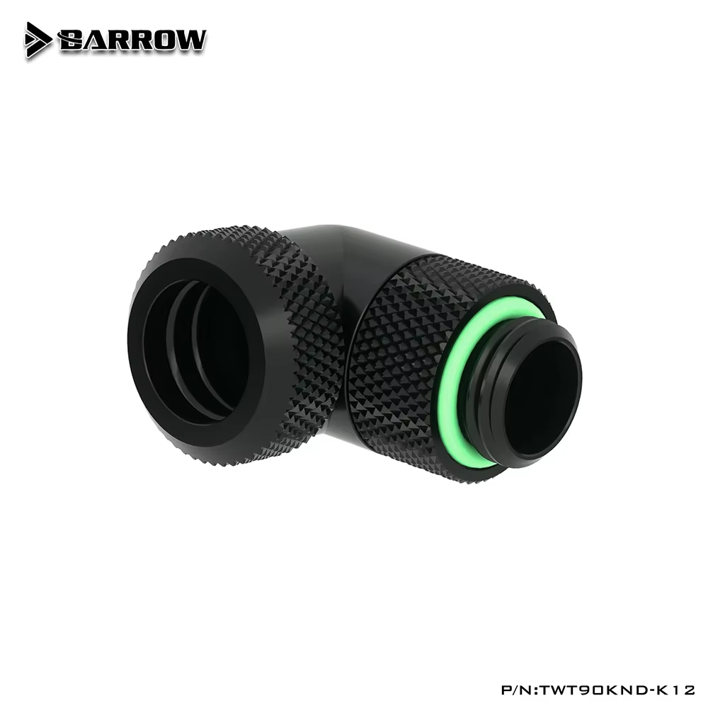 Adaptador Barrow G1/4 Codo Giratorio 90° para Tubo 12mm/14mm Refrigeración PC - imagen 4
