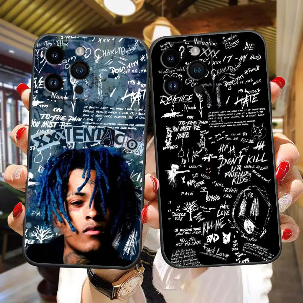 Singer X-XXXTENTACION 17 Funda de teléfono para iphone Apple 16E 16 15 14 13 12 11 Pro XS Max X SE 8 7 Plus Funda de silicona