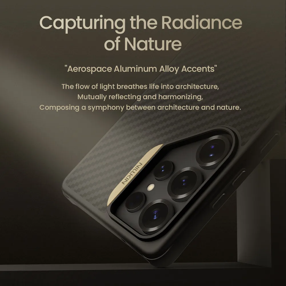 Funda magnética Nillkin para Samsung Galaxy S25 Ultra Pro, funda con tapa de fibra de carbono con protección de lente, funda delgada a prueba de golpes para teléfono - imagen 4