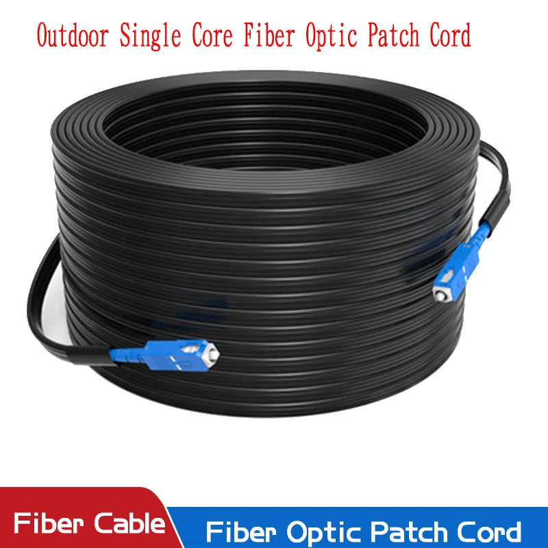 Cable de bajada de fibra óptica SC-UPC a SC UPC Cable de conexión interior Simplex de modo único Cable óptico FTTH 10m 20m 30m 50m 100m - imagen 5