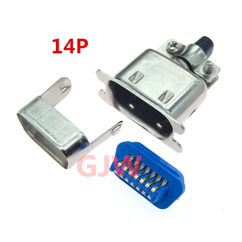 Conector centrónico de soldadura macho serie 57, 1 piezas, CN14/24/36/50P, adaptadores de montaje de Cable de impresora de ordenador con cubierta metálica - imagen 3