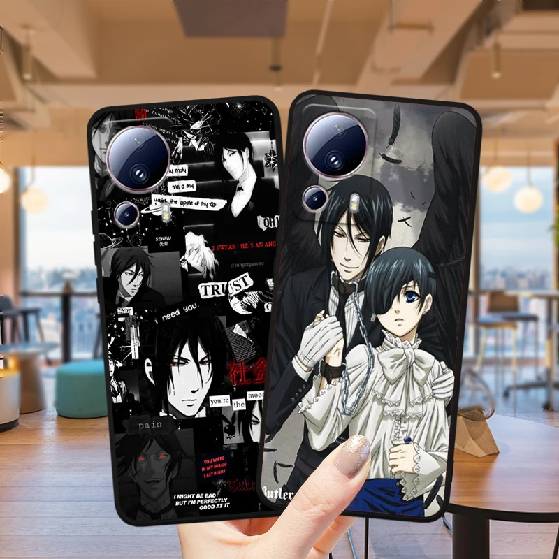 Funda de mayordomo negro para Xiaomi Mi 14 13 12X 12 11 11T 11i 10T 10 Pro Lite Ultra 5G, funda de teléfono negra - imagen 3