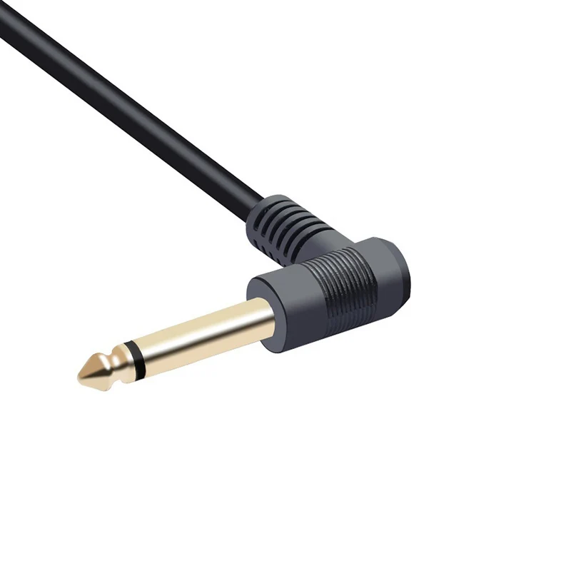Cable de extensión de micrófono de 30CM, adaptador grande de dos núcleos macho a hembra de 6,5mm, Cable de conversión de enchufe de codo para altavoz y guitarra de 6,35mm - imagen 3