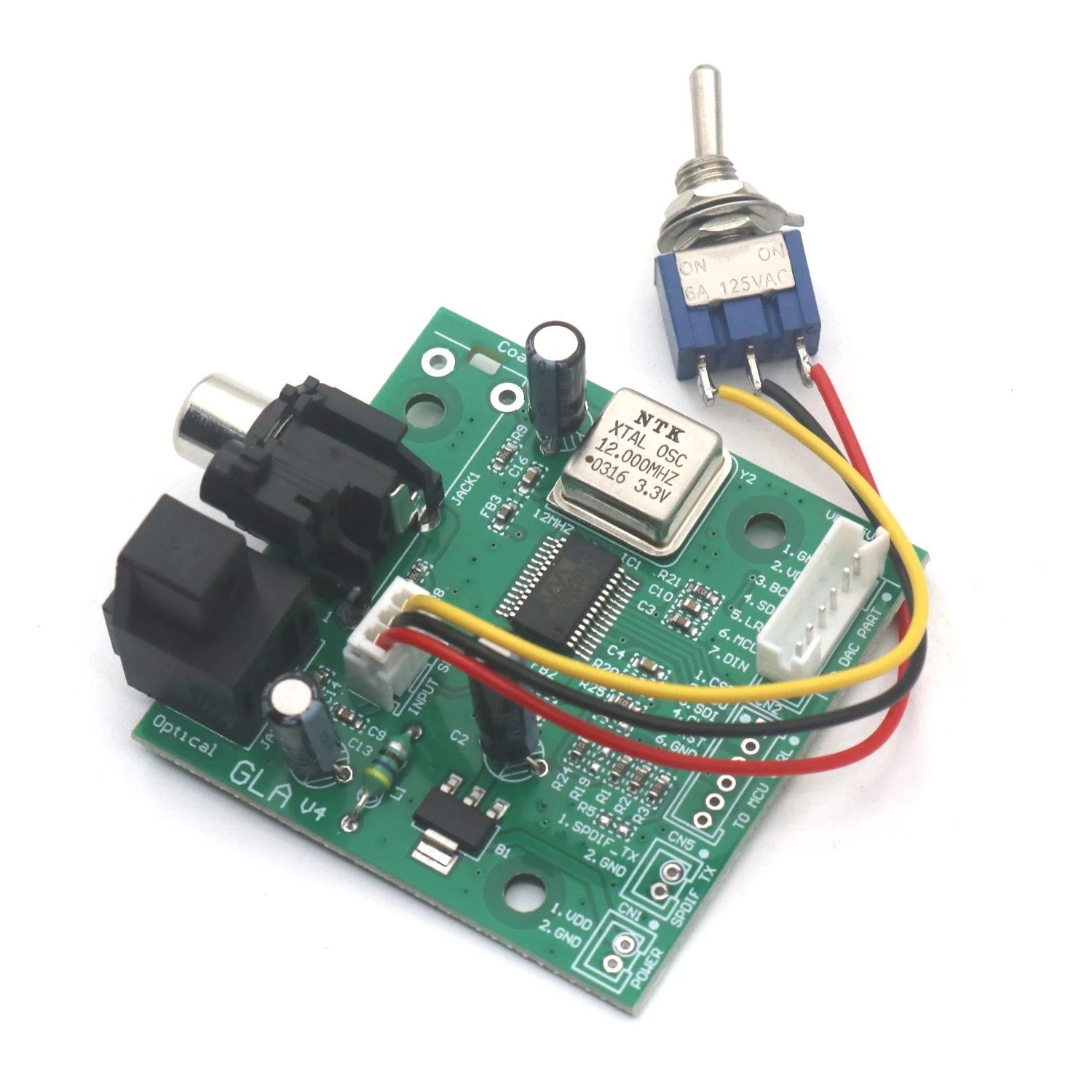 Placa receptora de audio WM8805 de fibra coaxial SPDIF, salida I2S de 32K a 192K de frecuencia de muestreo - imagen 5