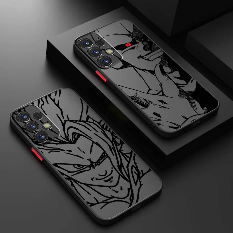 Funda de teléfono Anime d-dragon Balls Son Goku para Samsung Galaxy S25 S24 S23 S22 S21 S20 S10 S9 Ultra Plus FE 5G esmerilado translúcido - imagen 2
