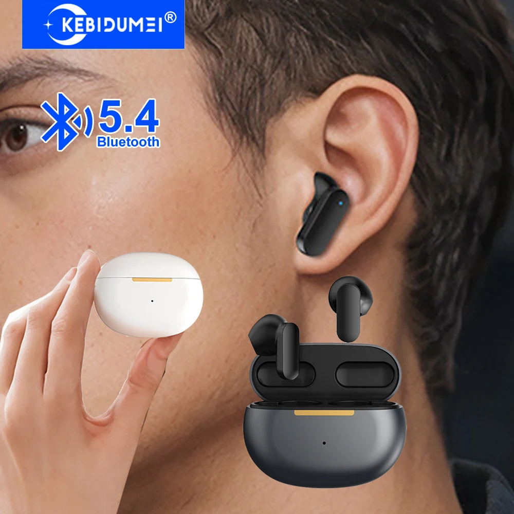 Auriculares intrauditivos Bluetooth 5,4, inalámbricos, sonido estéreo HiFi, reducción de ruido, resistentes al agua, auriculares deportivos de negocios