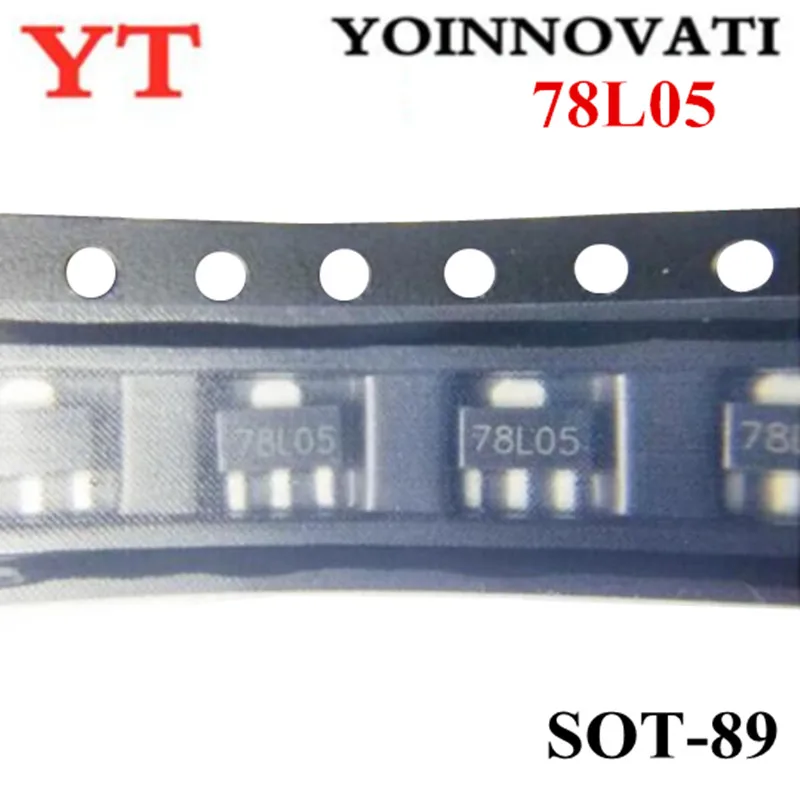 50 piezas 500 piezas 78L05 L78L05 7805 5V 100mA SOT-89 SMD, mejor calidad