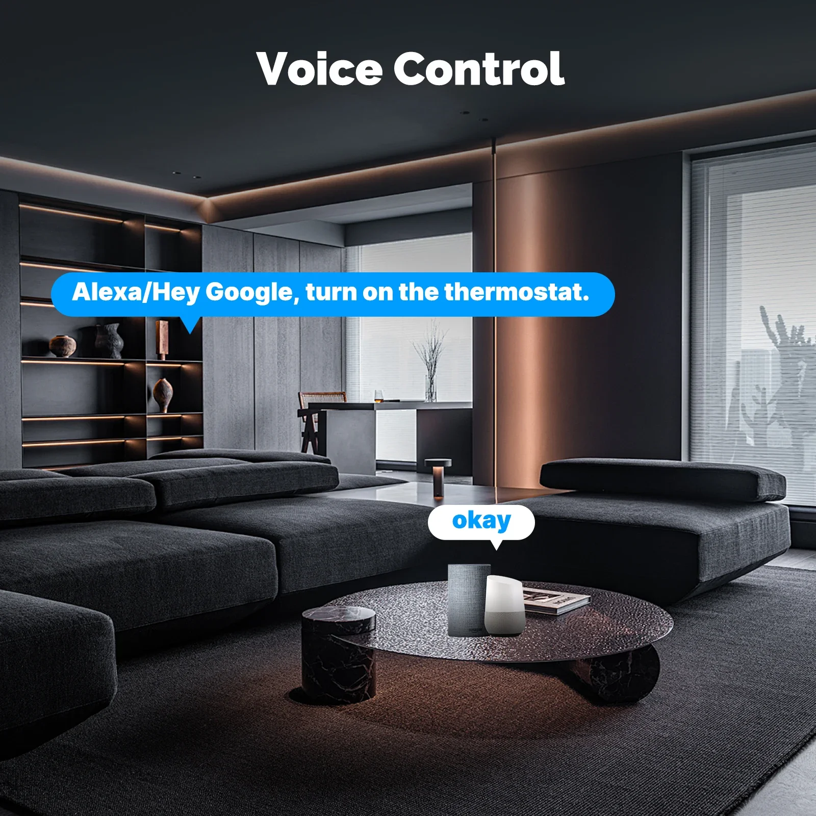 MOES Tuya ZigBee termostato de perilla inteligente serie Star Ring controlador de temperatura caldera de agua calefacción eléctrica con Alexa Google - imagen 4