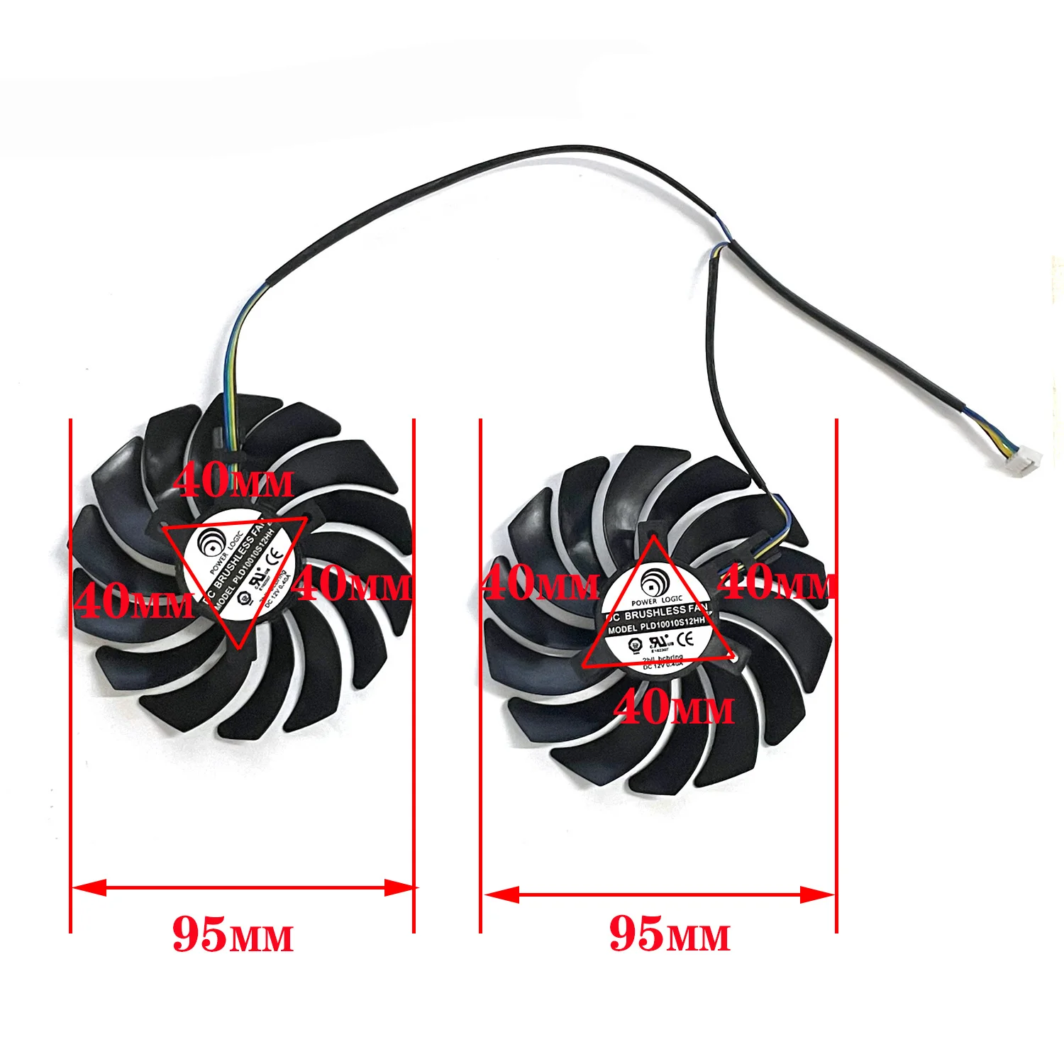 Kankeirr PLD10010S12HH DC 0.4A 4PIN 95mm para MSI RX470 480 570 580 GTX1080Ti 1080 1070 1060 ventilador de radiador de tarjeta gráfica para juegos - imagen 3