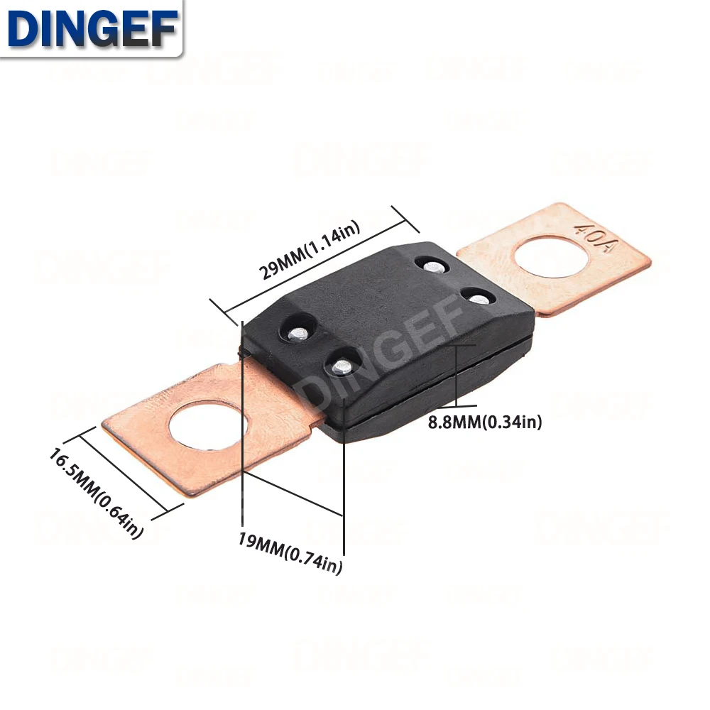 1 Uds LITTEL FUSE ANL fusible de coche MEGA Bolt-on fusible soplado A fusible de hoja 40A 50A 60A 80A 100A 125A 175A 150A 200A 250A 300A 400A - imagen 5