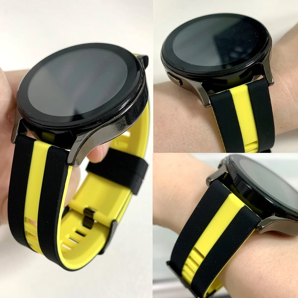 Correa de silicona para Samsung Galaxy Watch7 6 5 4 40/44mm Watch3 45mm Correa deportiva para Huawei Watch 5 46mm GT5 pro 20mm/22mm pulsera
