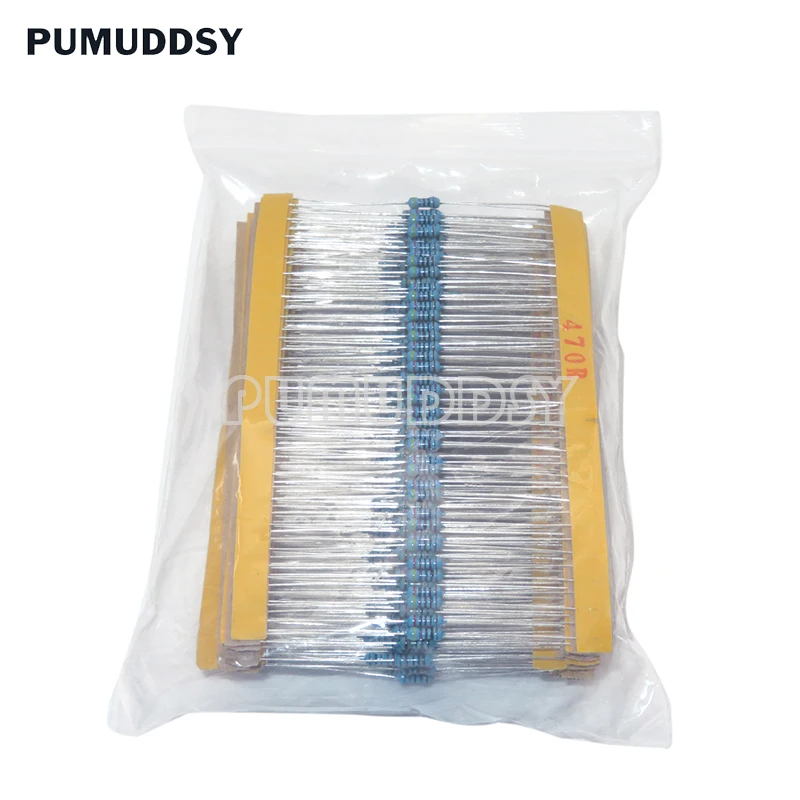 Kit surtido de resistencias de película metálica, paquete de bricolaje electrónico, 1/4W, 600, 30 valores x 20 piezas - imagen 3