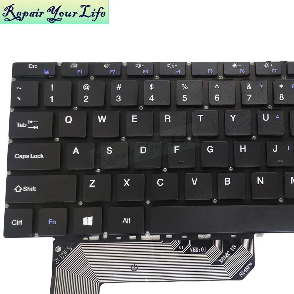 Teclado para ordenador portátil de Estados Unidos para GATEWAY GWTN141-10BL GWTN141-10BK GWTN141-10GR GWTN141-10RG 14,1 cuaderno ULTRA SLIM - imagen 3