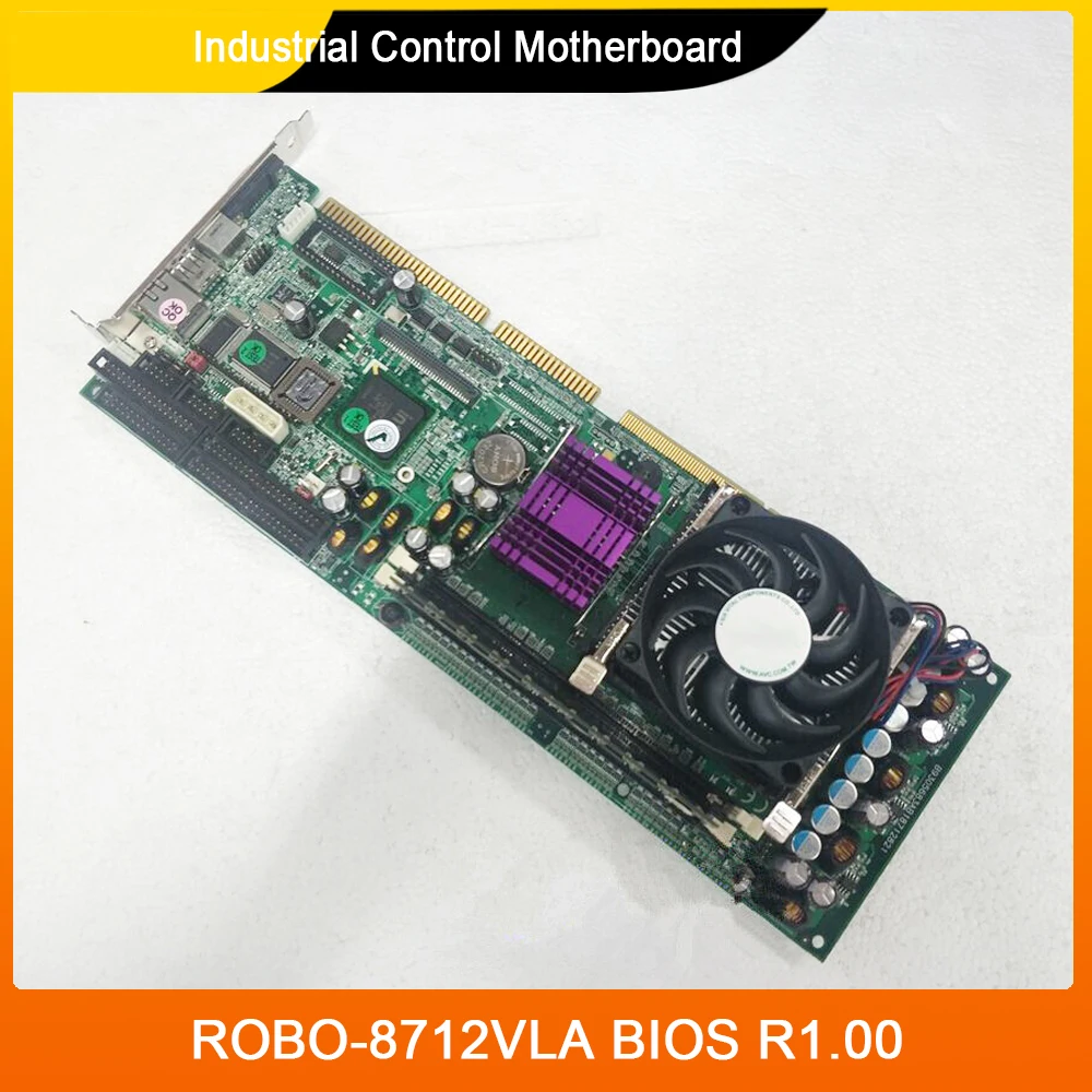 Placa base de control industrial ROBO-8712VLA BIOS R1.00 con memoria y ventilador placa base industrial - imagen 3