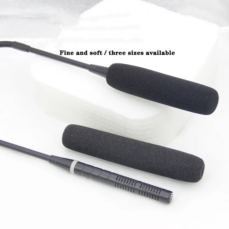 Cubierta de micrófono de espuma, filtro de micrófono de cámara de 12-21cm de largo, cubiertas de esponja de parabrisas para reunión de conferencia, entrevistas, 1 unidad - imagen 4