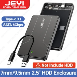Caja JEYI Disco Externo 2,5 Pulgadas USB-C 3,1 SATA III SSD HDD Sin Herramientas UASP