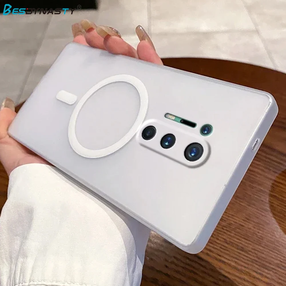 Para funda Magsafe para OnePlus 8 Pro One Plus 8 Pro carga inalámbrica magnética cubierta trasera dura mate funda de teléfono de lujo