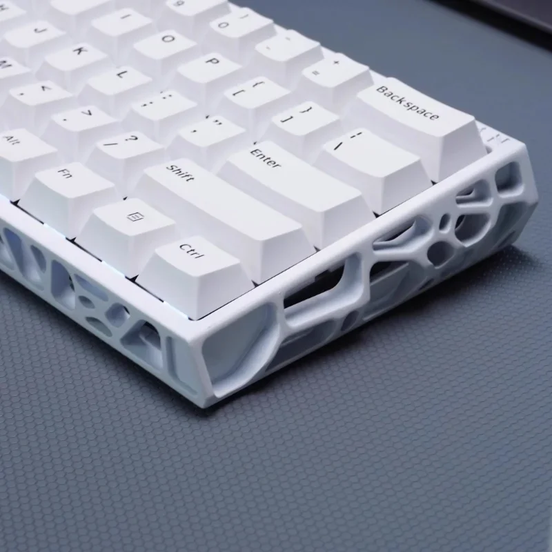 Funda GH60, carcasa de teclado mecánico personalizada, fundas esqueléticas con impresión 3D de resina 60% para accesorios de teclados para juegos Holy60 - imagen 3