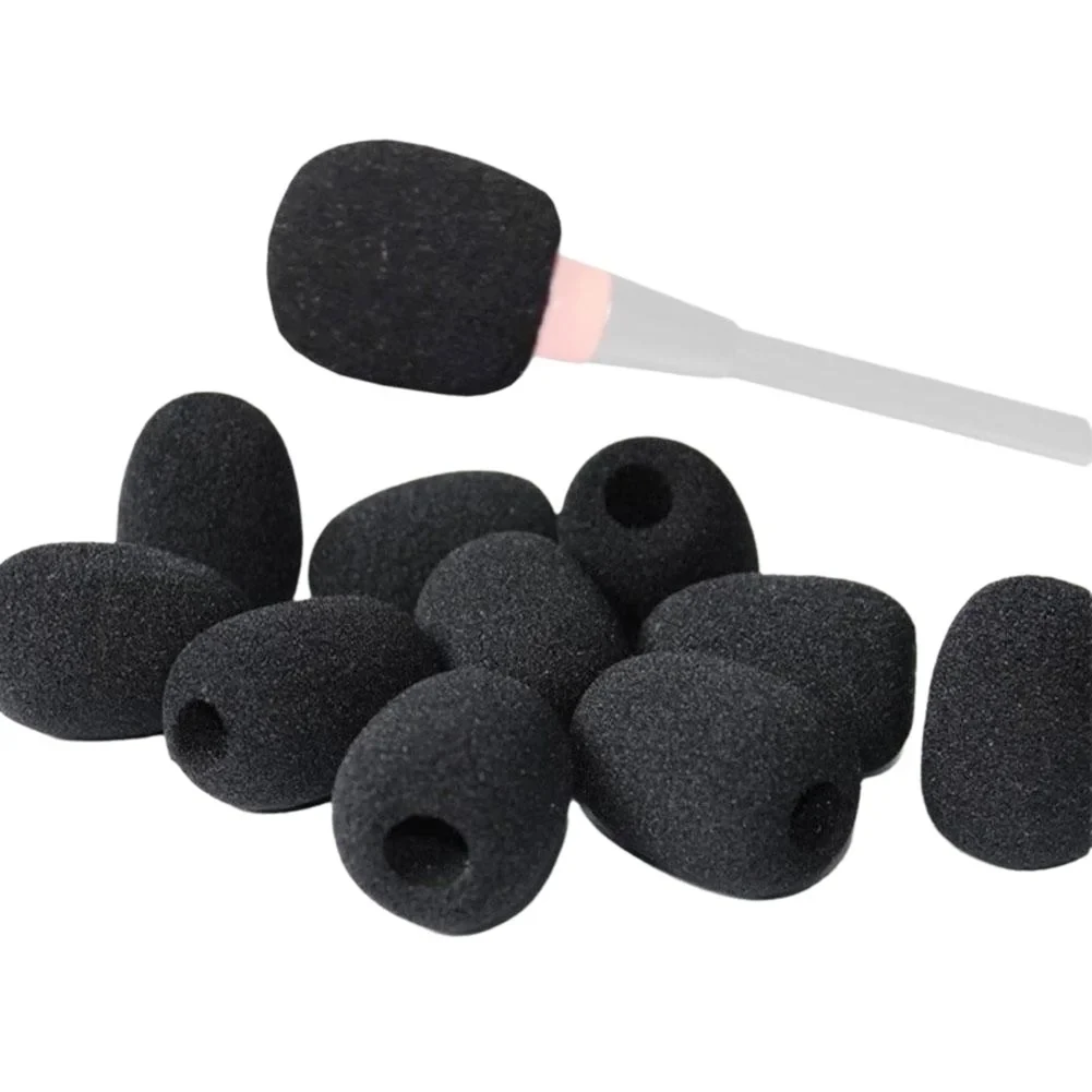 10 Uds. De cubiertas de espuma para Mini micrófono, Protector de micrófono, auriculares de repuesto, cubiertas de esponja para parabrisas, cubierta de micrófono para micrófono de reunión