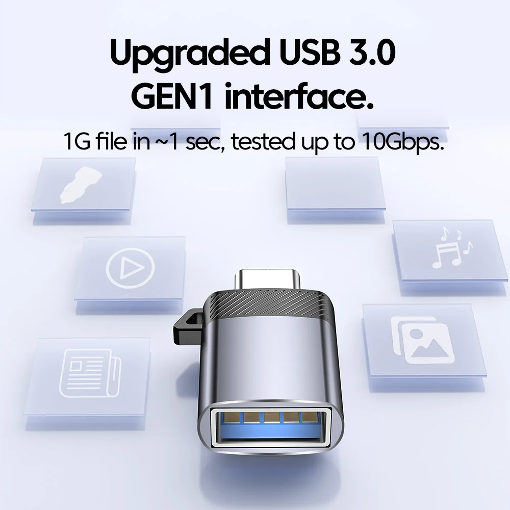 Adaptador USB 3,0 OTG tipo C macho a USB hembra adaptador de transferencia rápida OTG conector USB C para iPhone 16 15 Xiaomi Samsung Laptop - imagen 4