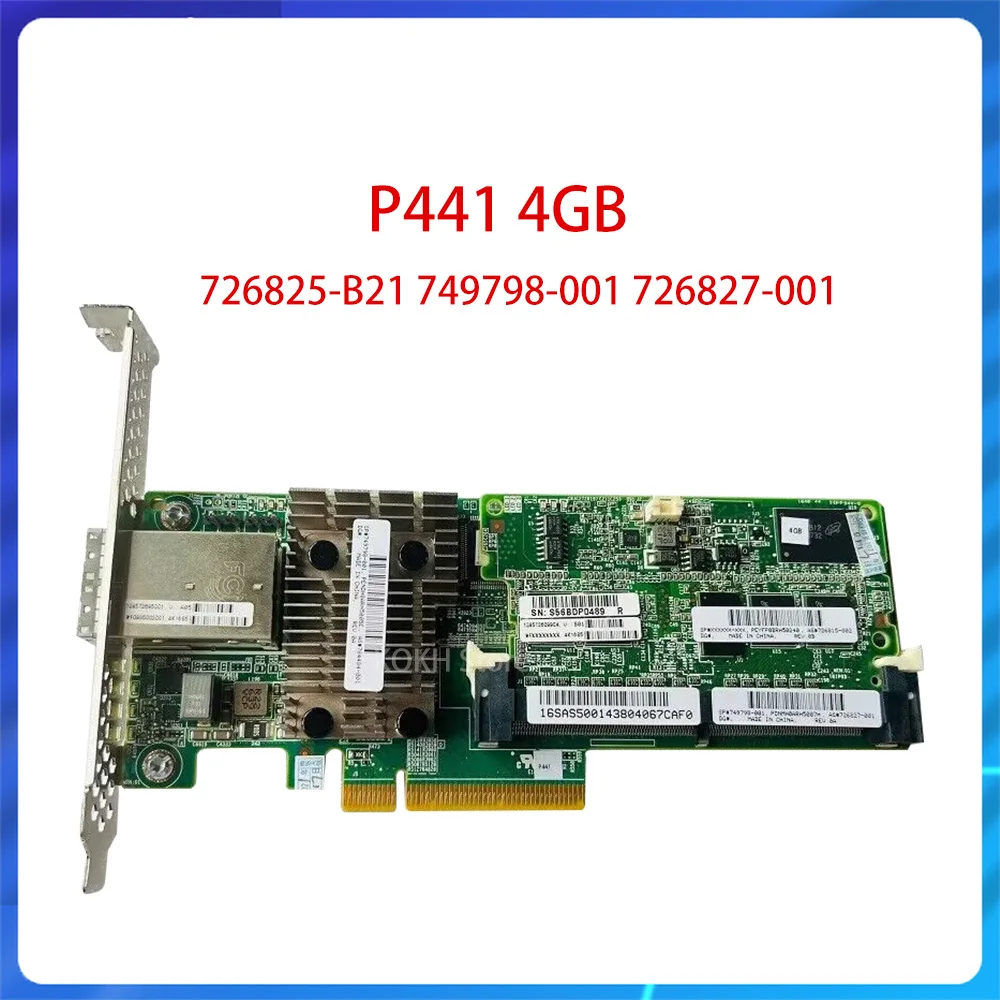 Original P441 4GB 12GB SAS de 2 puertos 726825 -B21 749798 -001 726827 -001 Controlador Tarjeta controladora externa Smart Array SAS 12 GB/s
