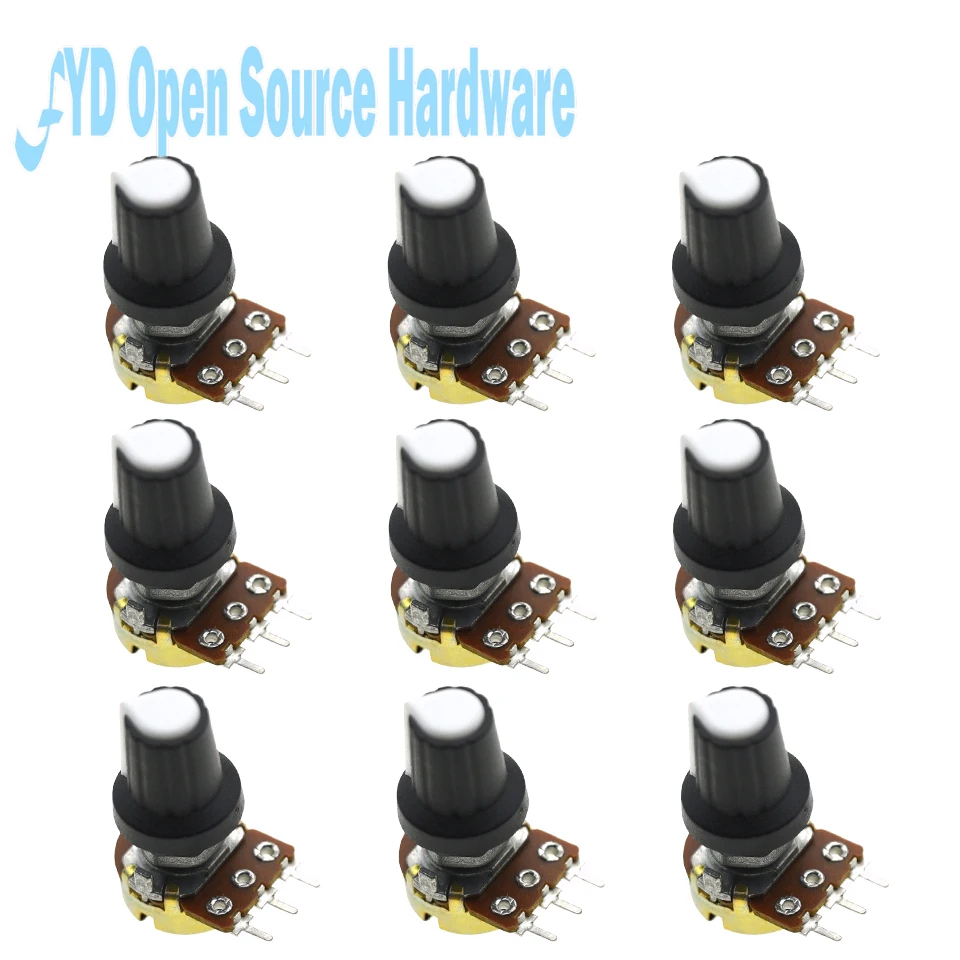 9 juegos por lote, varios valor de resistencia, paquete de potenciómetro WH148 B1K 2K 5K 10K 20K 50K 100K 500K 1M 9 tipos - imagen 3