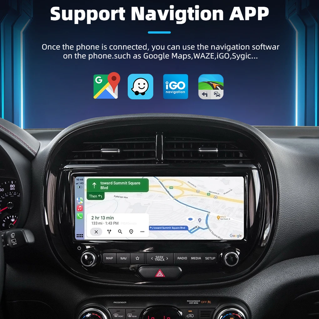 Adaptador portátil CarPlay Android Auto A2A 2 en 1 adaptador inalámbrico de caja de reproducción de coche Android Auto con cable a adaptador inalámbrico - imagen 4