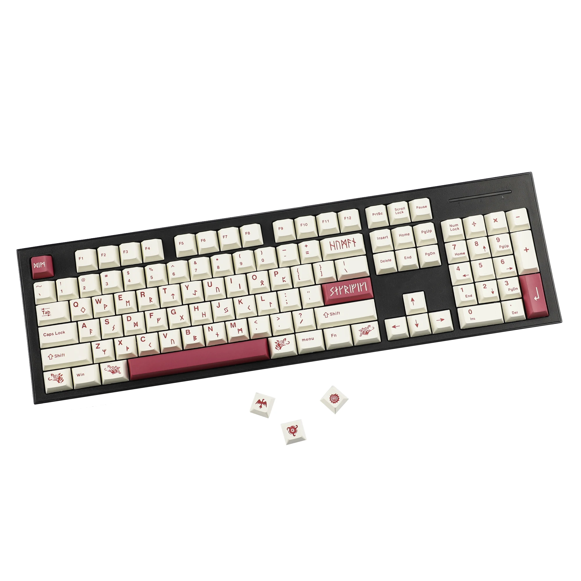 YMDK 141 teclas tema de sacrificio de sangre tinte Sub PBT teclas de perfil de cereza para teclado mecánico para juegos MX 61/64/75/87/98/104/108 - imagen 2