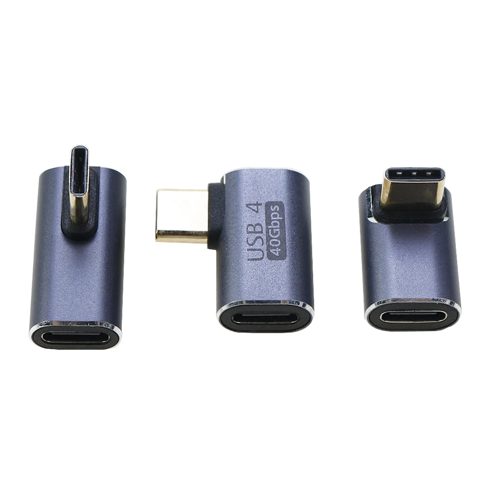 Adaptador USB C en forma de U, adaptador de ángulo recto Tipo C hembra a tipo C macho, adaptador de datos rápido de 40gbps, convertidor de carga - imagen 4