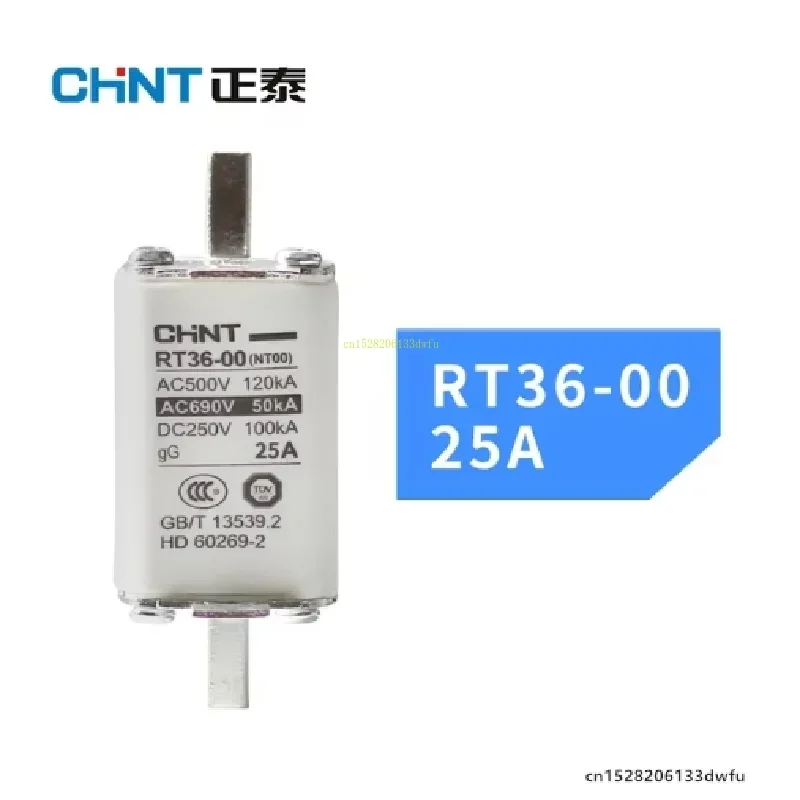 CHINT Fusible Core RT36-00 NT00 RT36-1 RT36-2 RT36-3 355A 400A 500A 630A 125A 160A 200A 250A 300A NT1 NT2 NT3 Base de resistencia cerámica - imagen 3