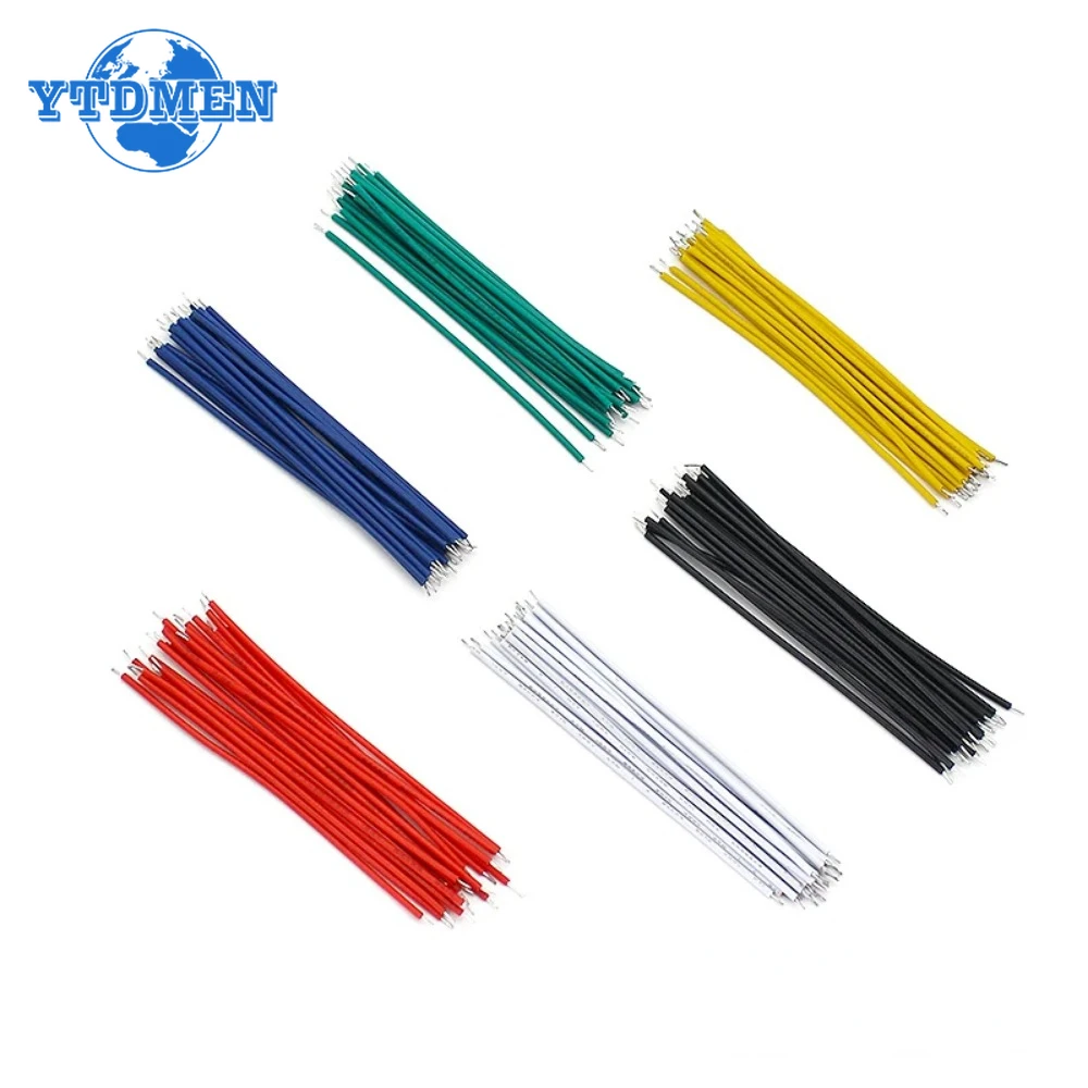 50 Uds/120 Uds cables conductores de estaño 26AWG Cable de puente 8cm multicolor, para PCB y Cable de placa de pruebas de alta calidad - imagen 2
