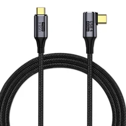 Cable USB-C 100W 90 Grados - Carga rapida USB 4.0 8K 60Hz 30cm