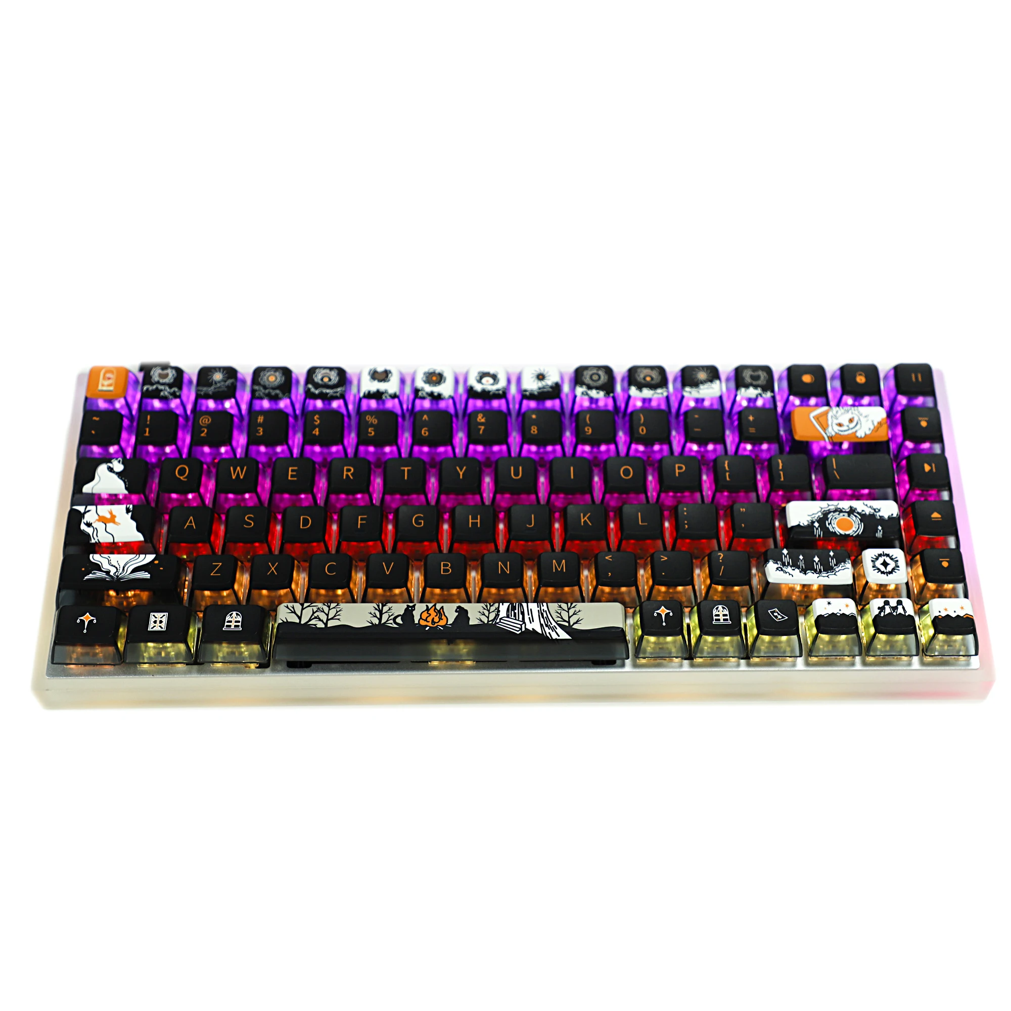 YMDK-Teclas de cuento de hadas oscuro, accesorio para teclado mecánico MX, 116, 96, 87, 84, 68, 104 teclas - imagen 4