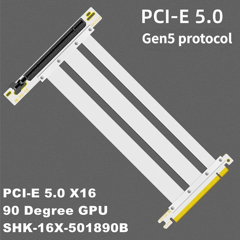 2023 nuevo 10-100CM PCI-E 5,0 16X Riser Cable PCI Express 5,0 tarjeta gráfica Extender Gen 5 alta velocidad para ATX PC GPU adaptador