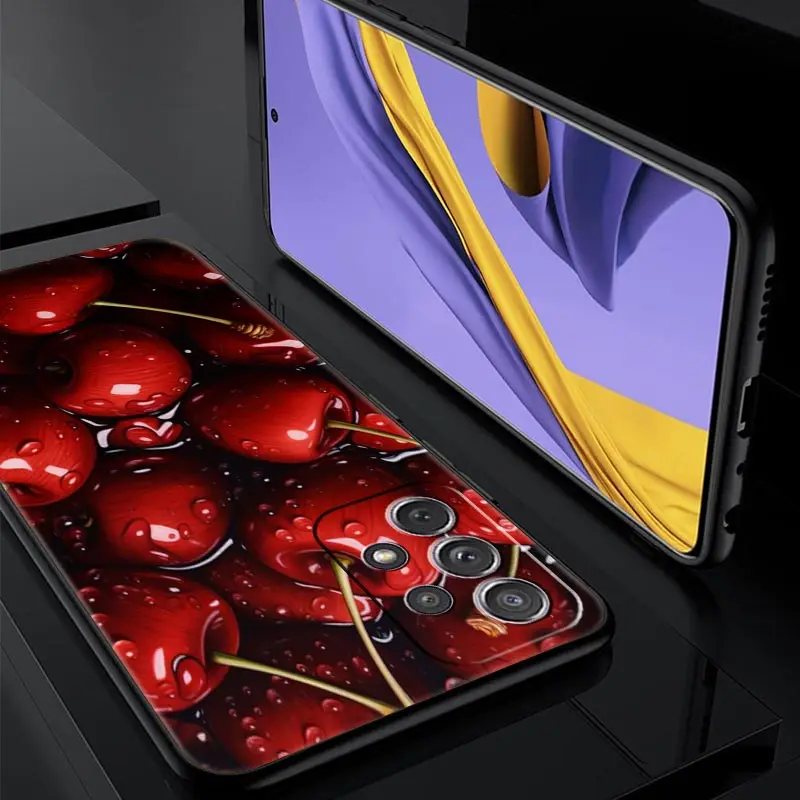 Funda de cerezas y frutas para Samsung A35 A55 A15 A13 A51 A71 A41 A31 A21S A03S A05 A12 A32 A52 A23 A25 A33 A53 A73 5G - imagen 3