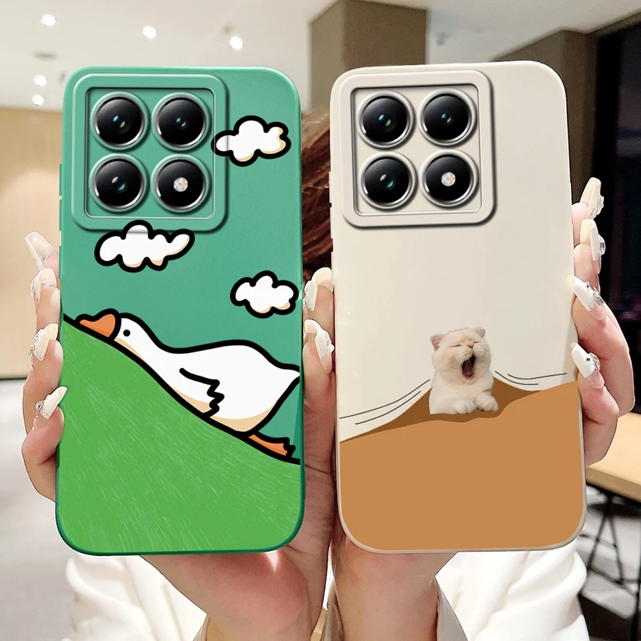 Para Xiaomi 14T Pro funda bonita de dibujos animados de perro suave TPU carcasa de protección completa para cámaras para Xiaomi Mi 14T Pro Mi14T 5G fundas de teléfono - imagen 5